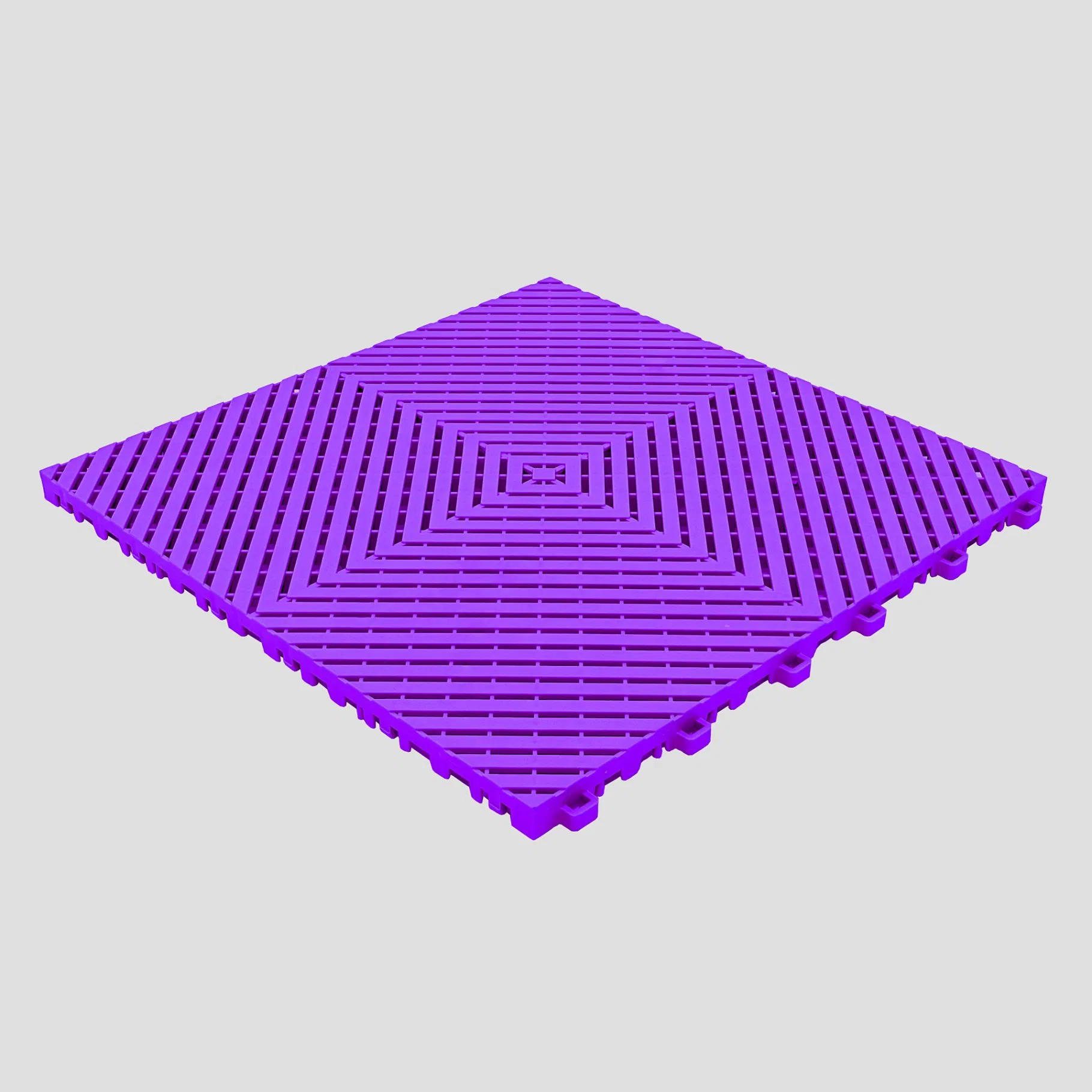 Smooth Ribbed Vented Garage Floor Tile PP Modular Flooring for Europe Market