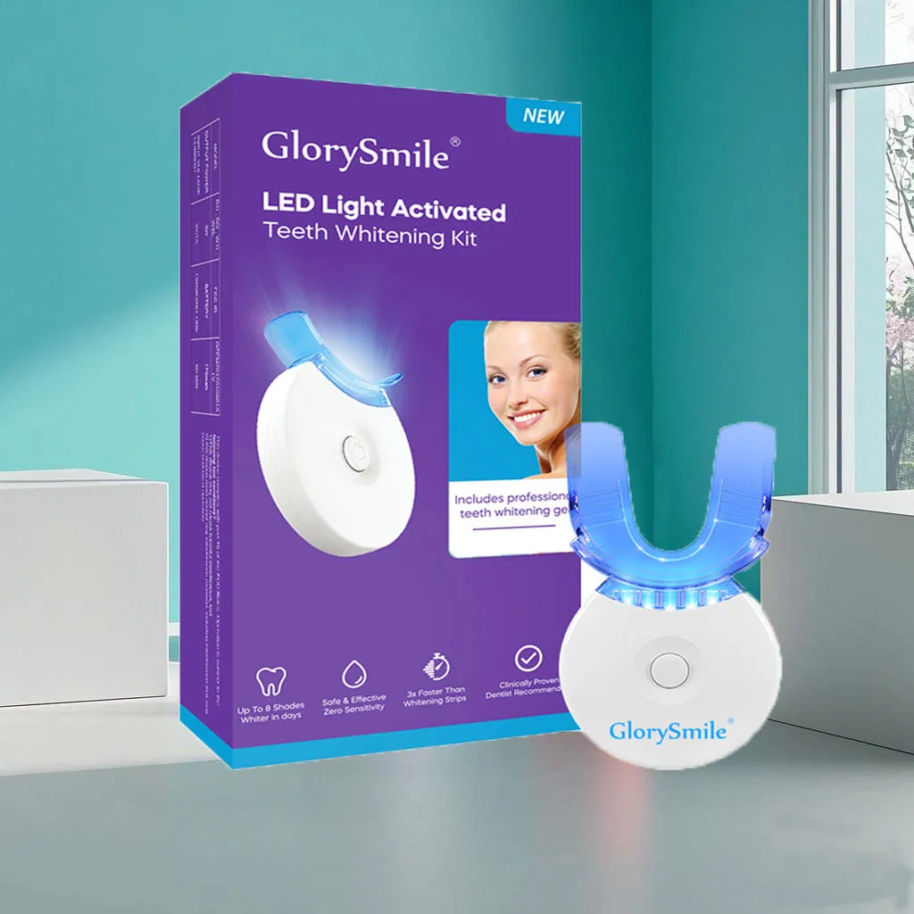 Wireless 5LED Teeth Whitening Kits Private Label 10mins LED Blue Light