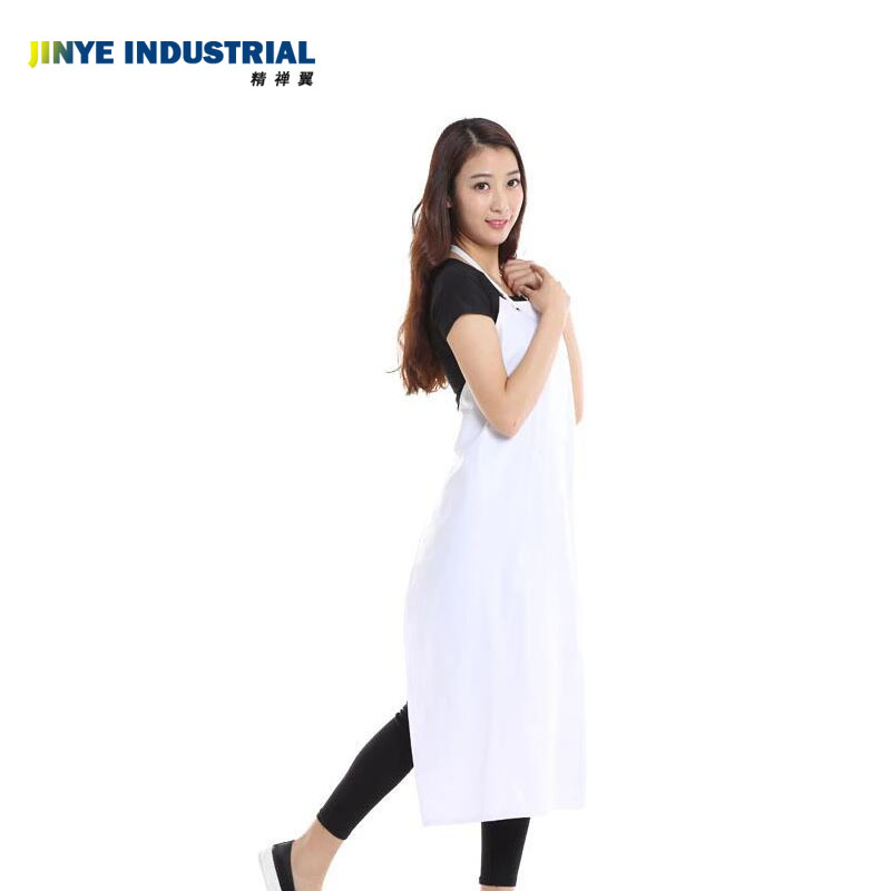 Heavy Duty Food Processing Industry White Blue PVC Work Shop Aprons