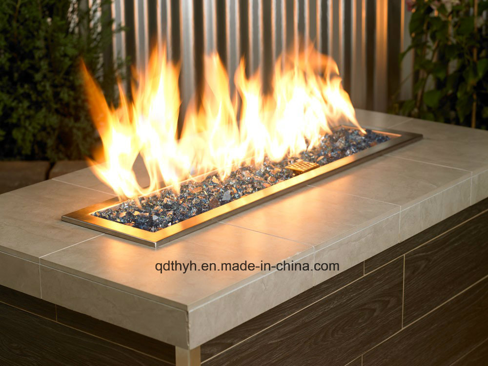 18" X 6" 304 Stainless Steel H-Style Burner, Custom Fire Burner