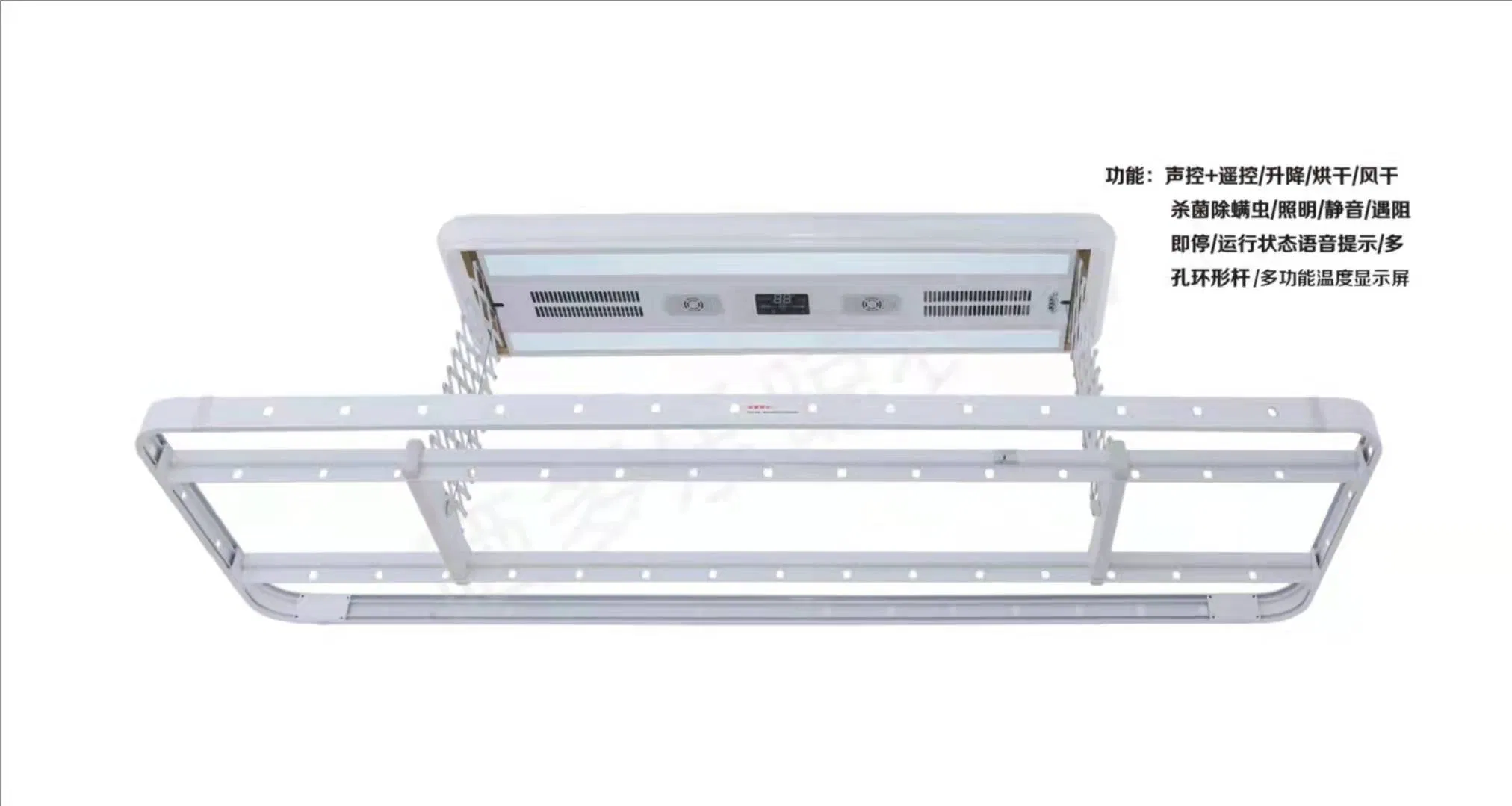 Retractable Clothesline System with Ceiling Mount for Laundry Drying