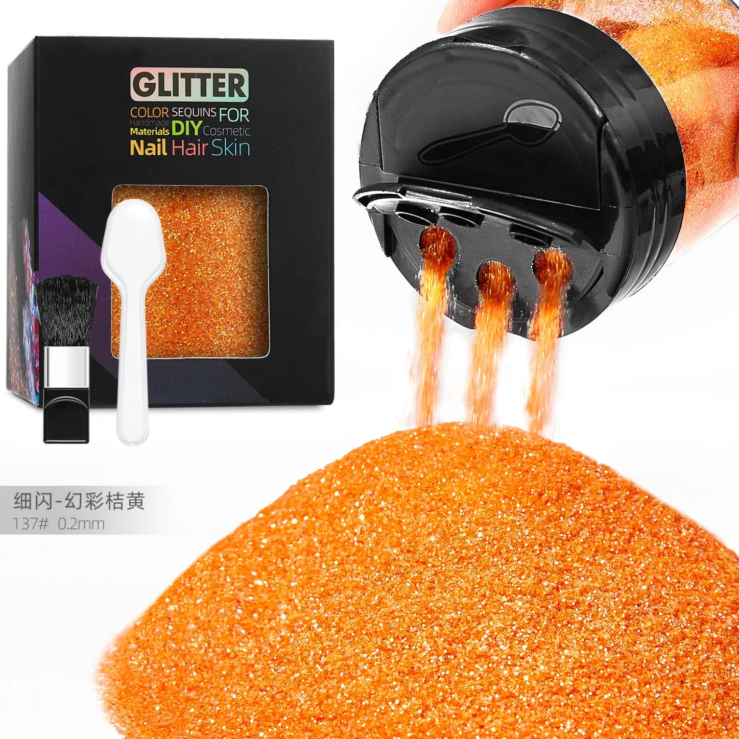 Amazon Hot Sale 50g/PC Nail Glitter Ultra Fine Body Face Glitter Powder