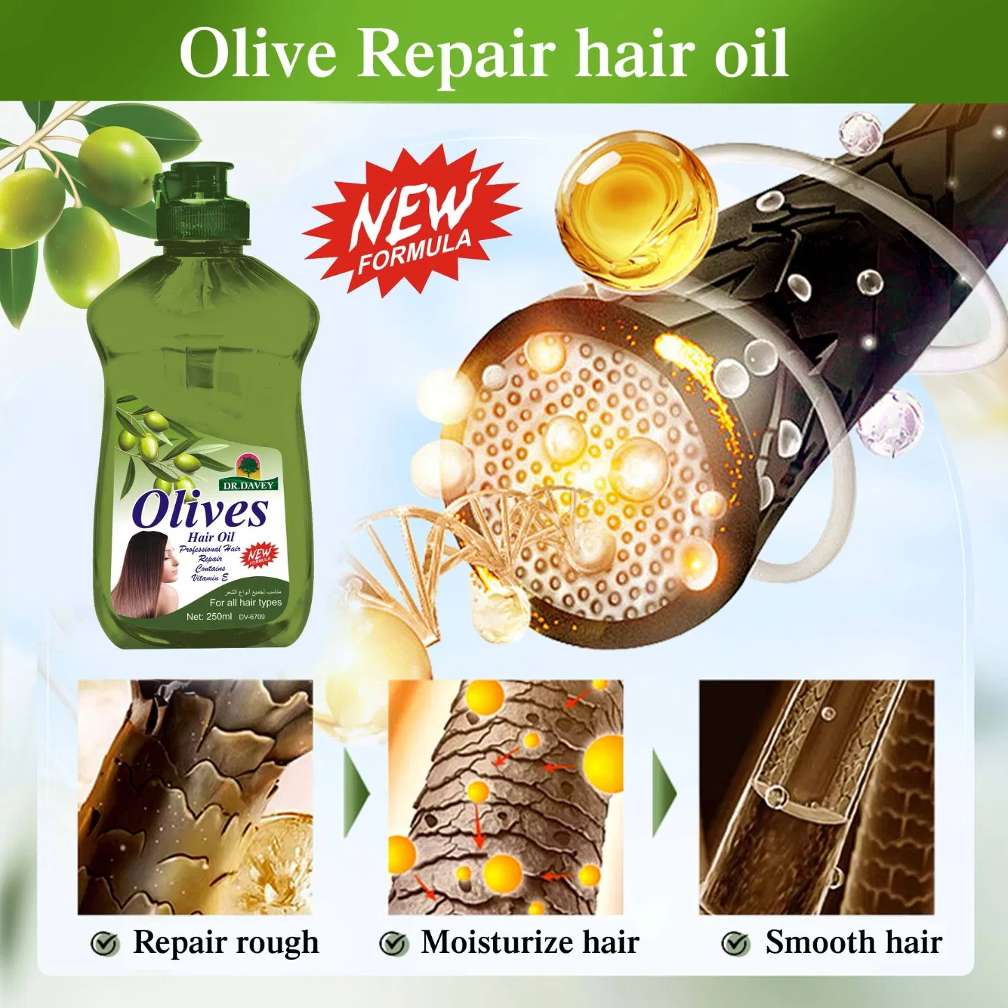 Dr. Davey Olives Hair Repair Oil for All Hair Types