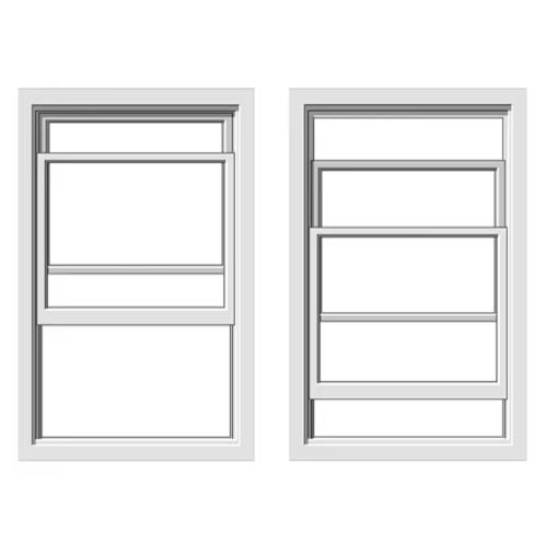 83 Series Aluminum Single Hung Windows with Laminated Glass, Sash Frame & Sill Pan Drainage for Safety