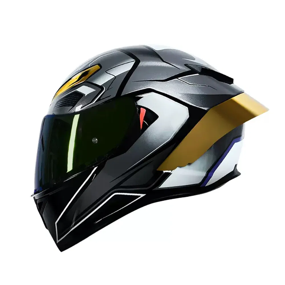 Мотошлем DOT полнолицевой с Bluetooth для взрослых