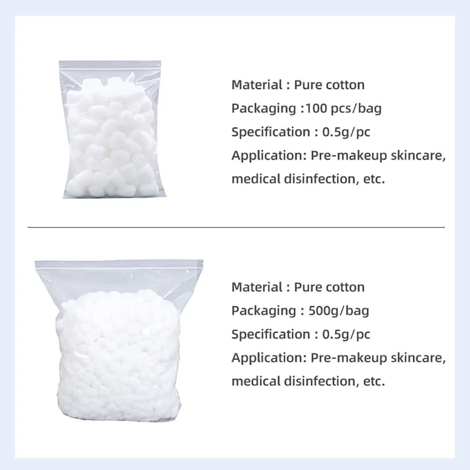 Sterile Medical Cotton Balls Lint Free and High Absorbent