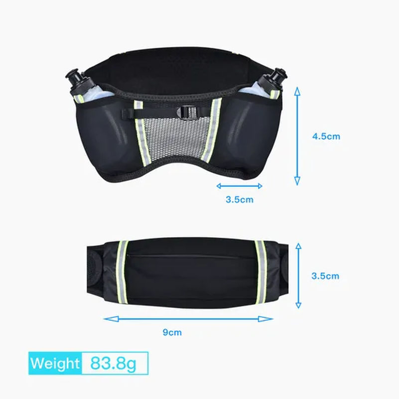 Hydration Belt with Bottle Holder for Running Water Bottle Belt for Women and Men Belt Bag for Any Size Phone Tg007_1