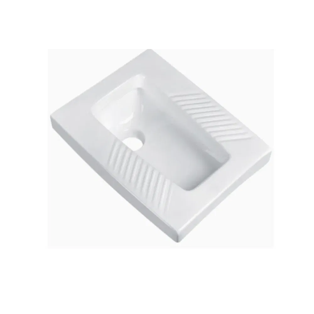 Toilet White Ceramic Squat Toilet Easy to Rinse Ceramic Squatting Pan