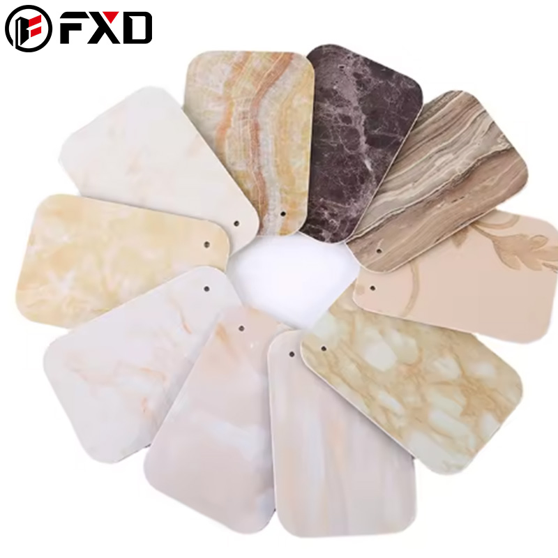 Furniture Veneer Easy-to-Clean Lightweight Healthy Cost-Effective UV Marble Slabs