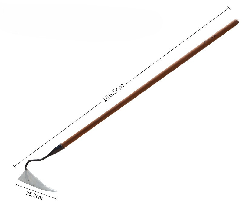 Ridge Triangle Hoe for Harrowing Soil Weeding and Seeding Furrow Shovel and Hoe with Long Handle
