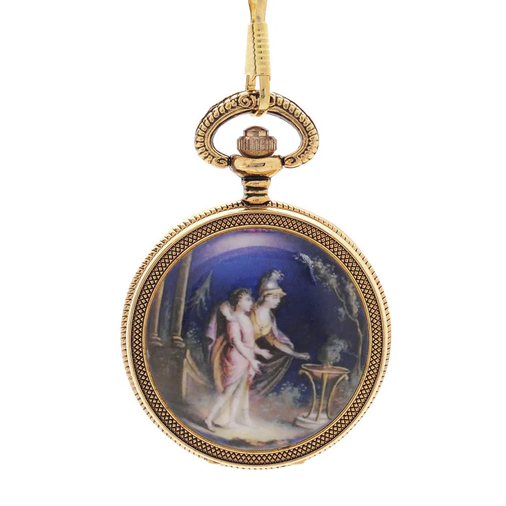 Custom 47mm Photo Inlay Pocket Watch with Chain
