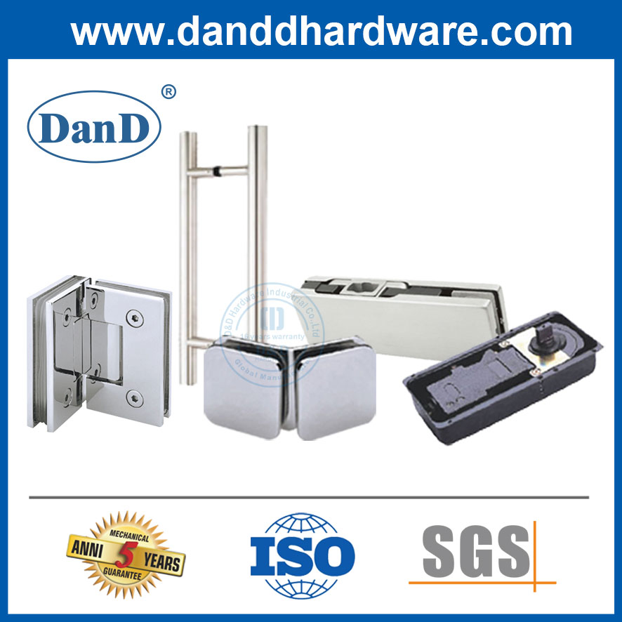 Wall Mounted Stainless Steel Frameless Shower Door Hinges for Bathroom