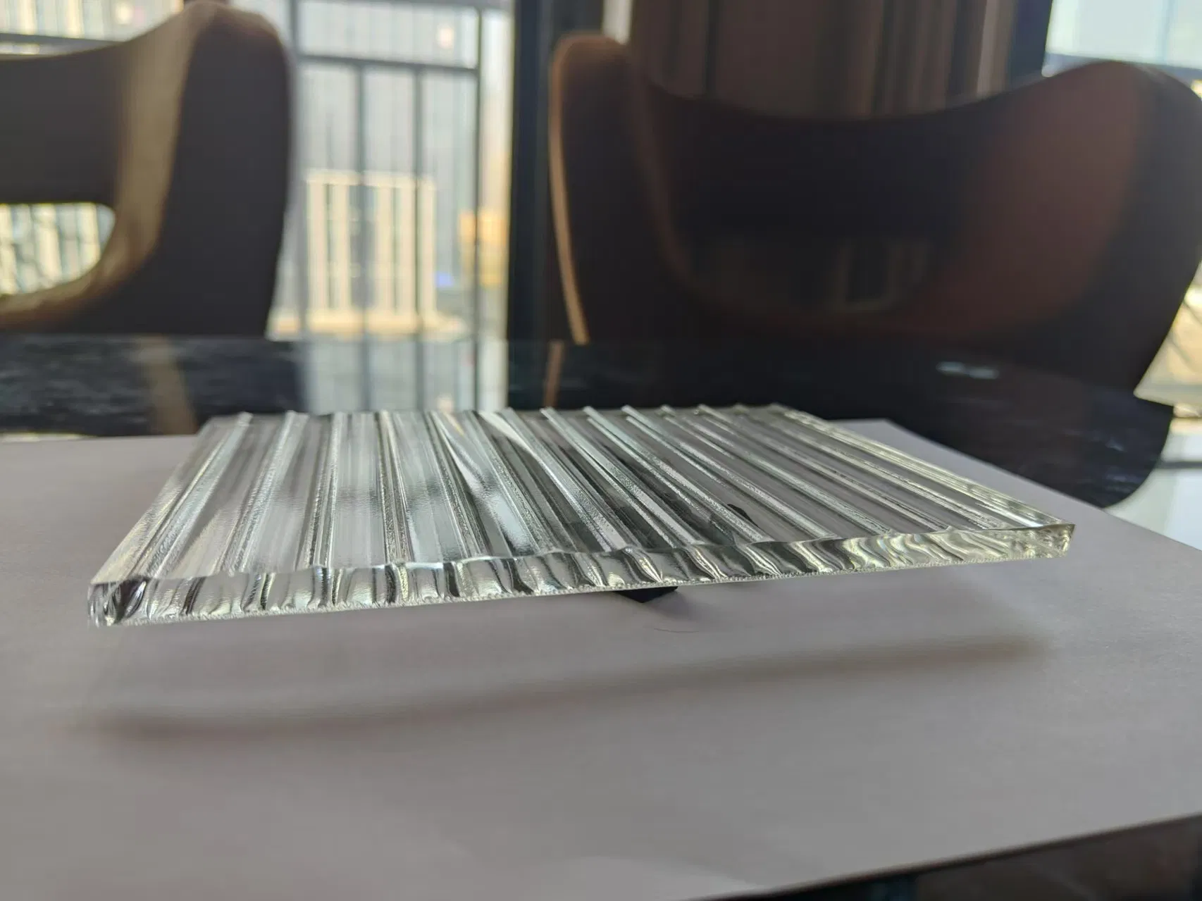 6mm 8mm 10mm Extra Clear Moru Fluted Reeded Patterned Tempered Shower Glass