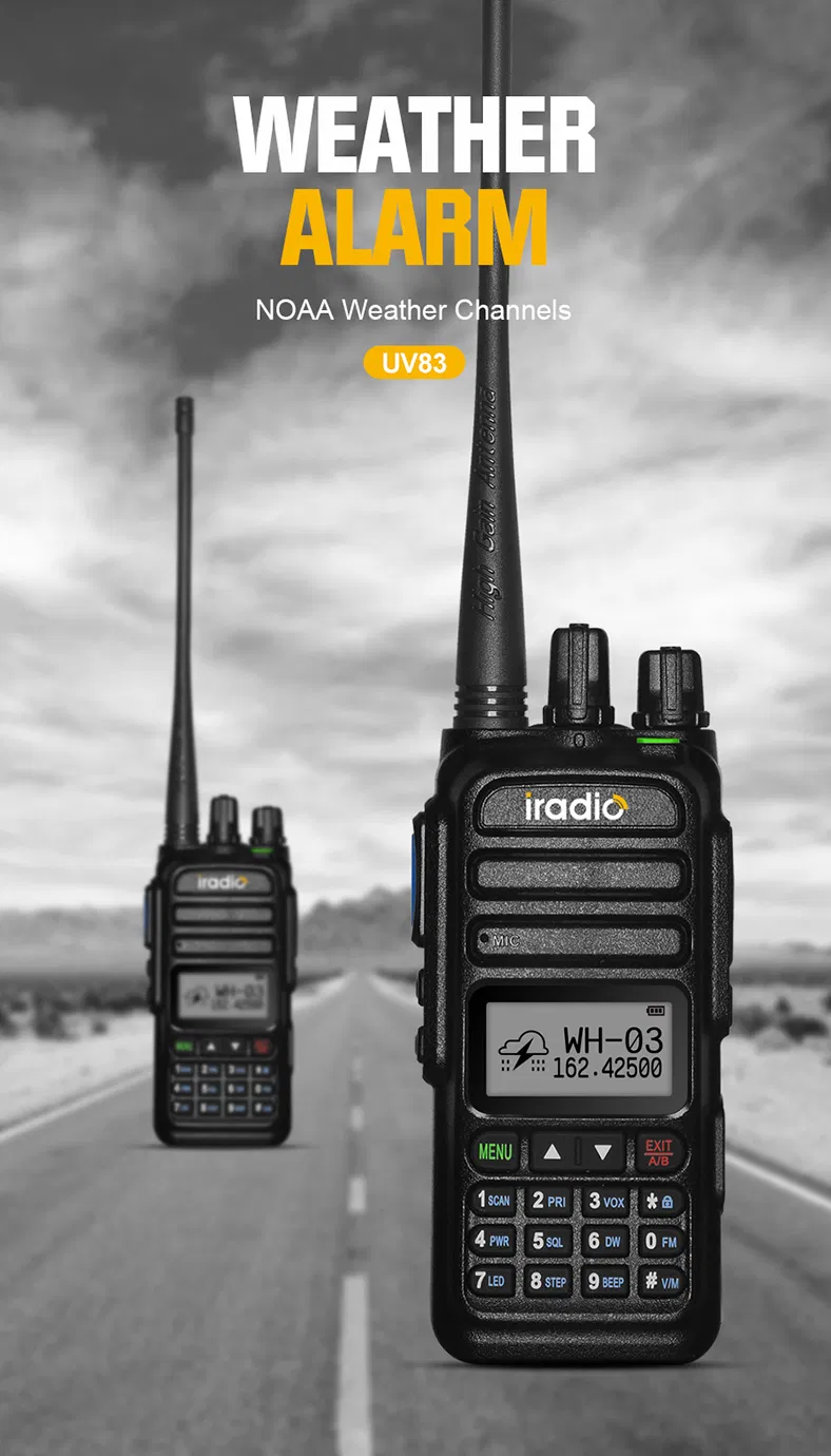 Analog Walkie Talkie Two Way Radio FM Receiver Iradio UV83 Full Band