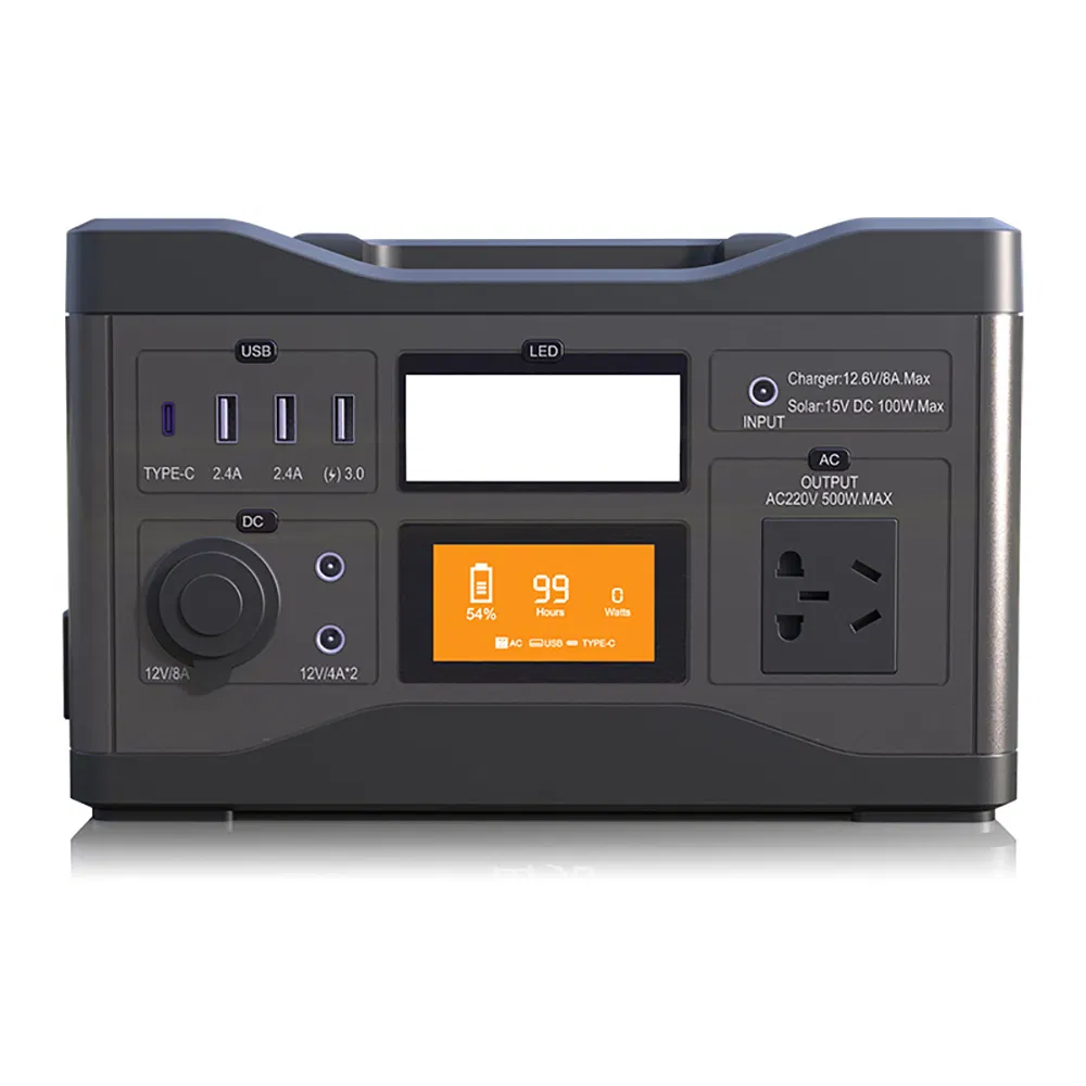 Outdoor Portable Power Source 220V 500W with LED Lighting Pd Charger