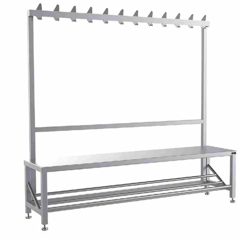 Adjustable Stainless Steel Clothes Rack for Slaughterhouse and Food Industry