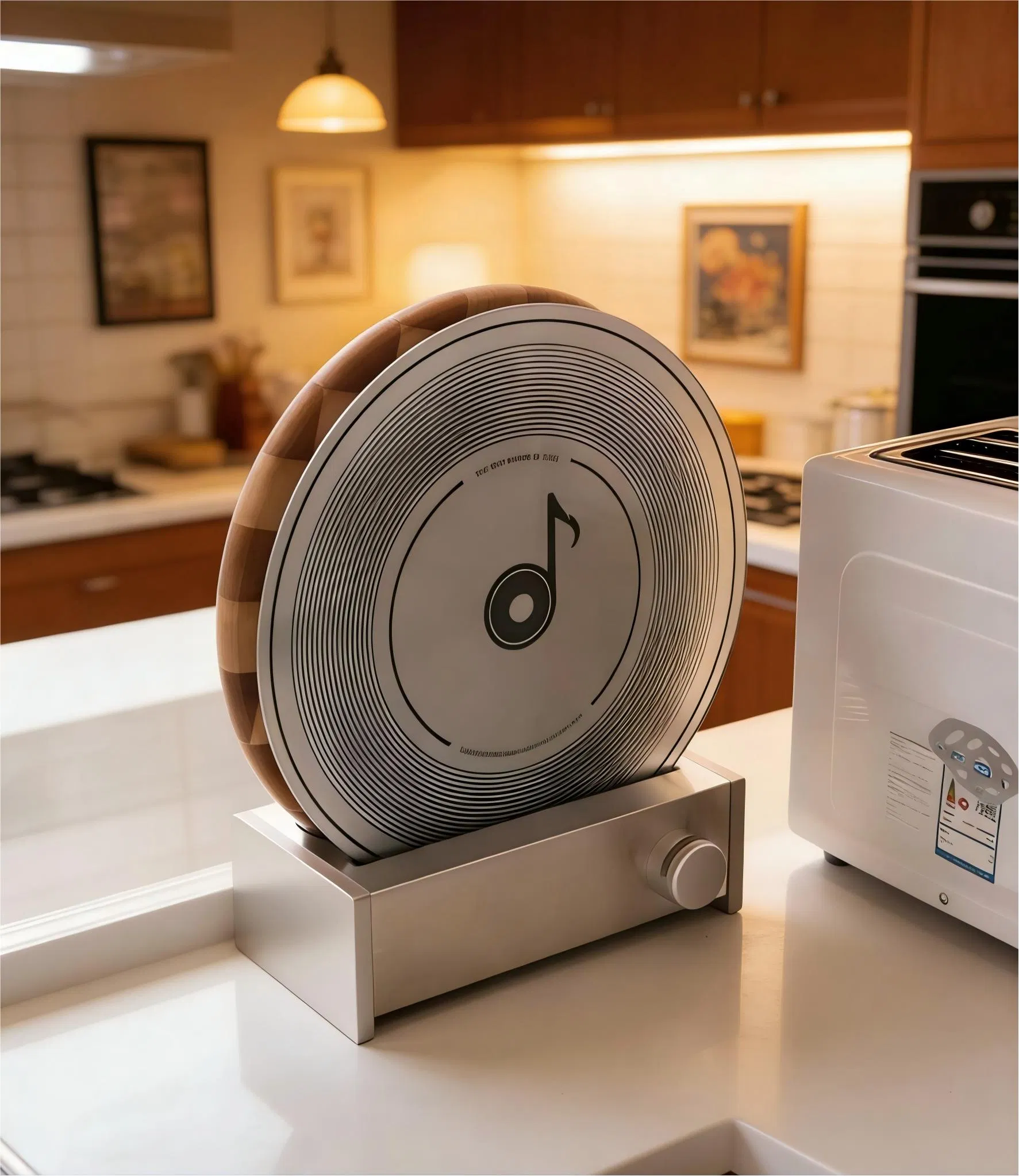 Круглая разделочная доска из дерева