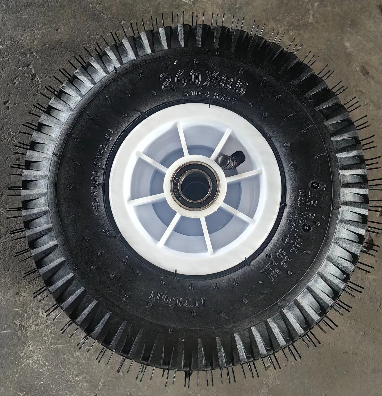 10 Inch Pneumatic Wheel 300-4 Wheelbarrow/Tool Cart/Garden Trailer Tire and Rim