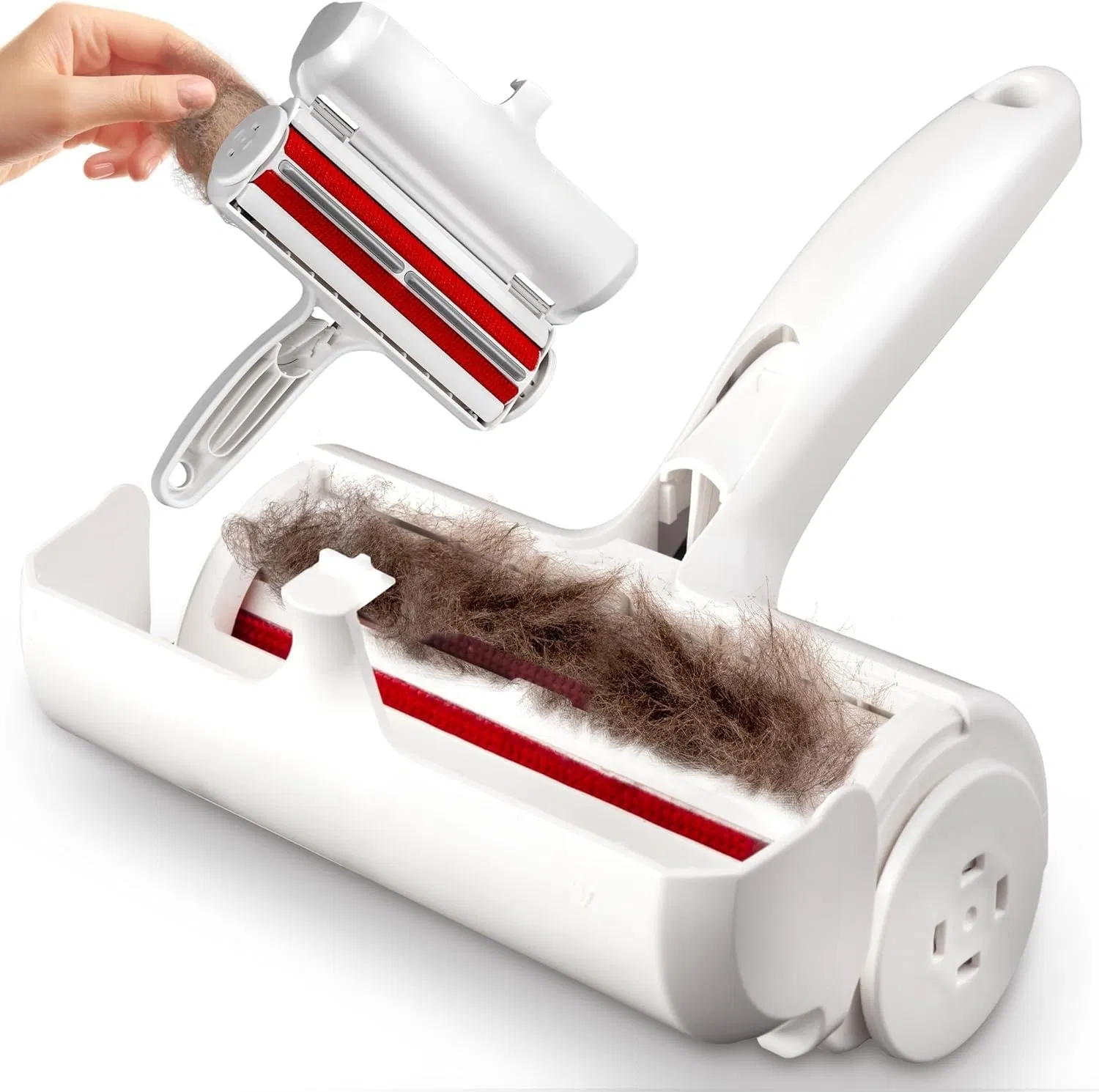 Roller Pet Hair Remover and Reusable Lint Roller - Cat and Dog Hair Remover for Furniture, Couch, Carpet, Clothing and Bedding Portable Roller