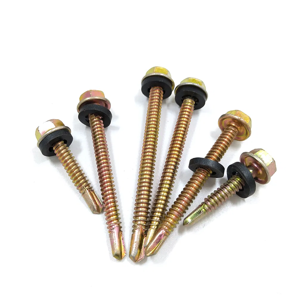Fastener Screw Metal DIN7504 Self Drilling Screw with EPDM Washer #12 Hex Head Tek Screw
