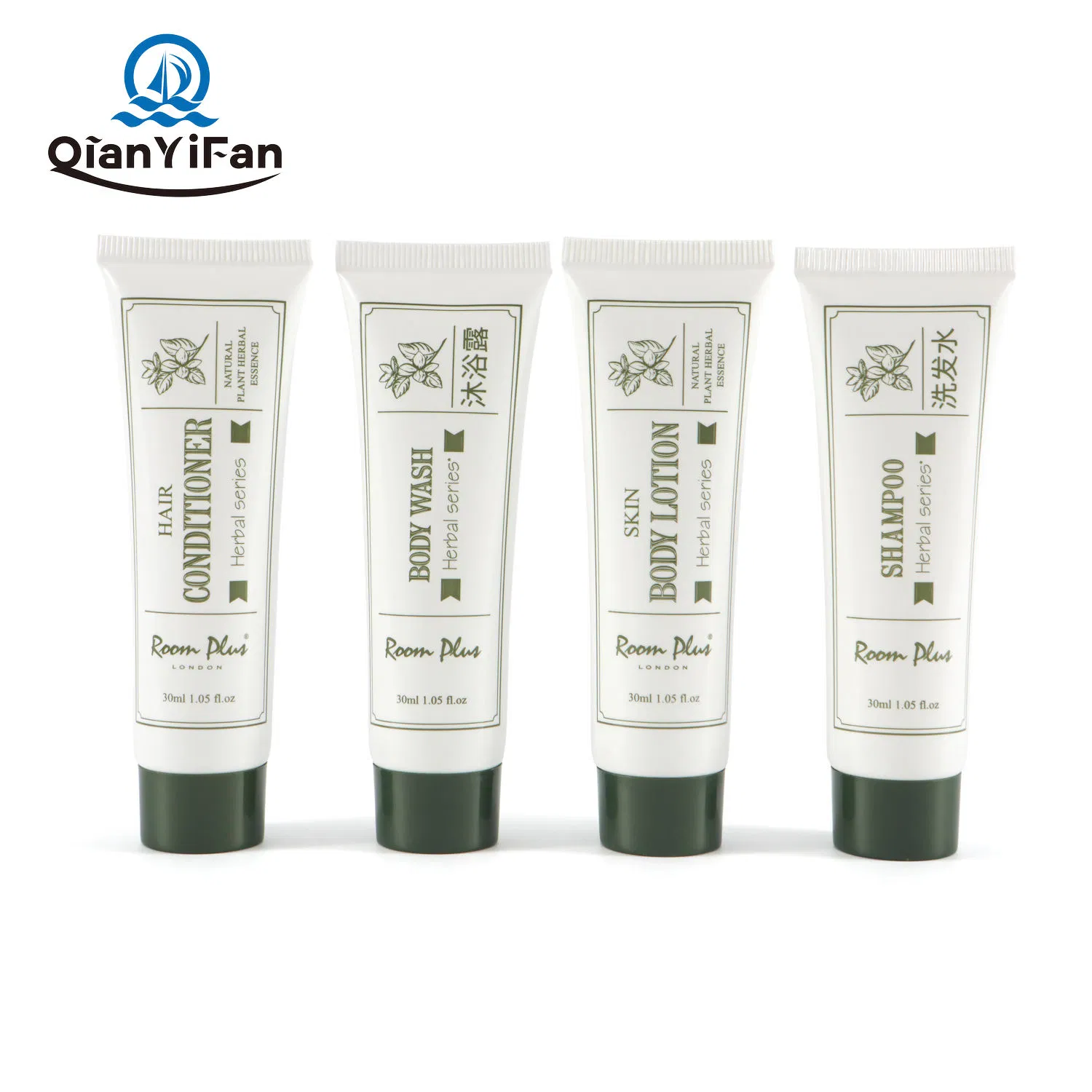 Room Plus Herbal Body Wash, Conditioner, Lotion, and Shampoo Set Is Designed to Be Fresh, Green and Natural