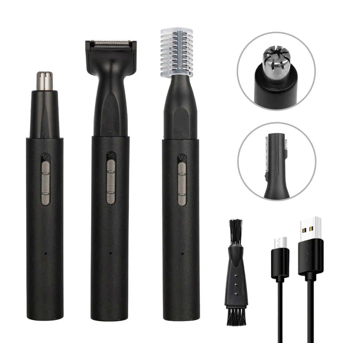2 in 1 Nose Hair Trimmer Eyebrow Trimmer USB Charging Portable Shaver for Women