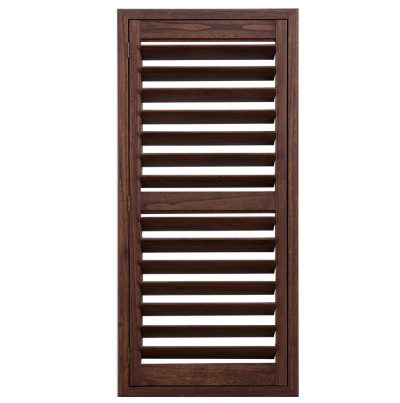 Modern Custom Paulownia Wood Horizontal Louver Adjustable Window Plantation Shutter
