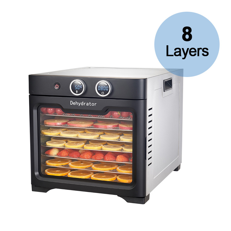 Electric Compact Fruit Dryer Mini Food Dehydrator with 8 Tray