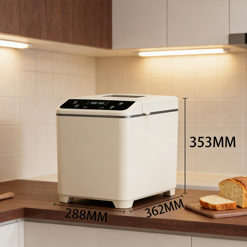 Compact Automatic Bread Maker Machine with 3 Crust Settings Breadmaker