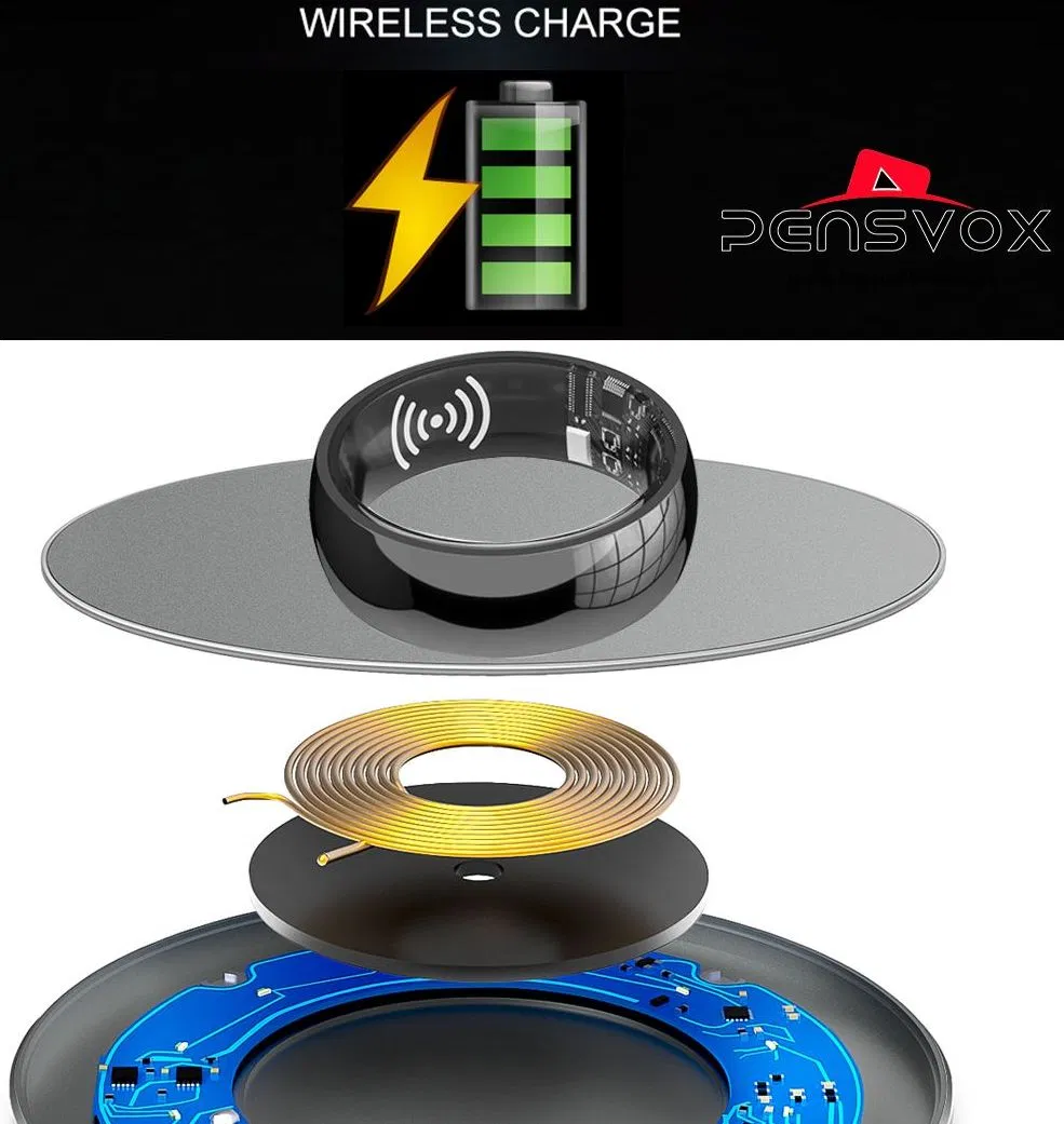 Smart Ring with Wireless Charging for Stainless Steel Ring