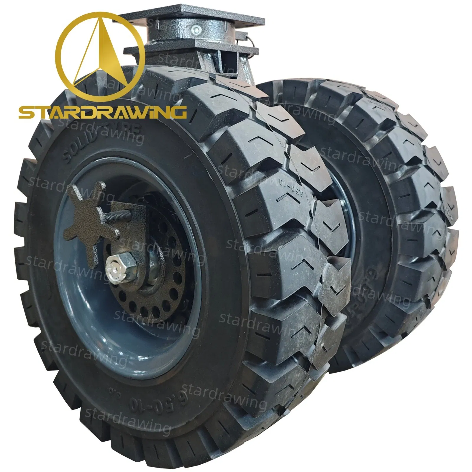 Stardrawing 16/22inch 5/10t All Terrain Self-Balancing No-Air-Leaking Dual Solid Rubber Wheels Caster
