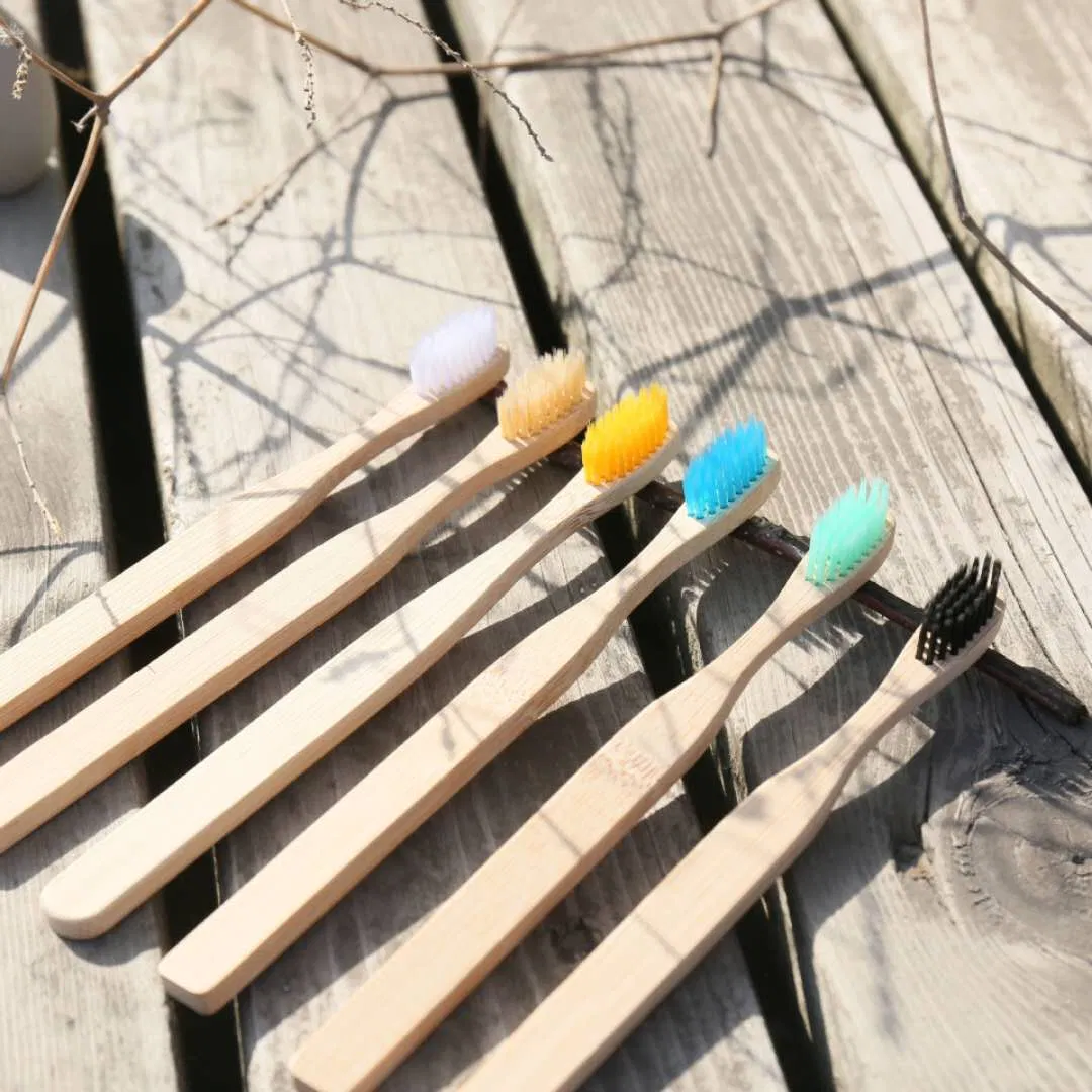 Bamboo Toothbrush with Customised Packing and Logo for Hotels, Travel