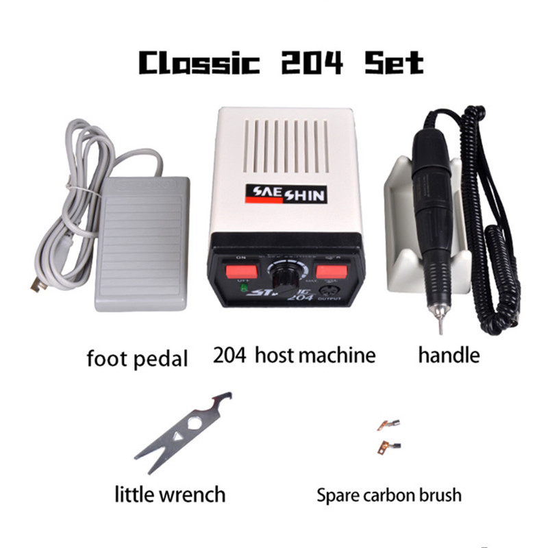 2077 OEM Hand Engraving Jewelry Polishing Machine Strong 204 Nail Drill Machine Portable Plastic Material Brushed Motor