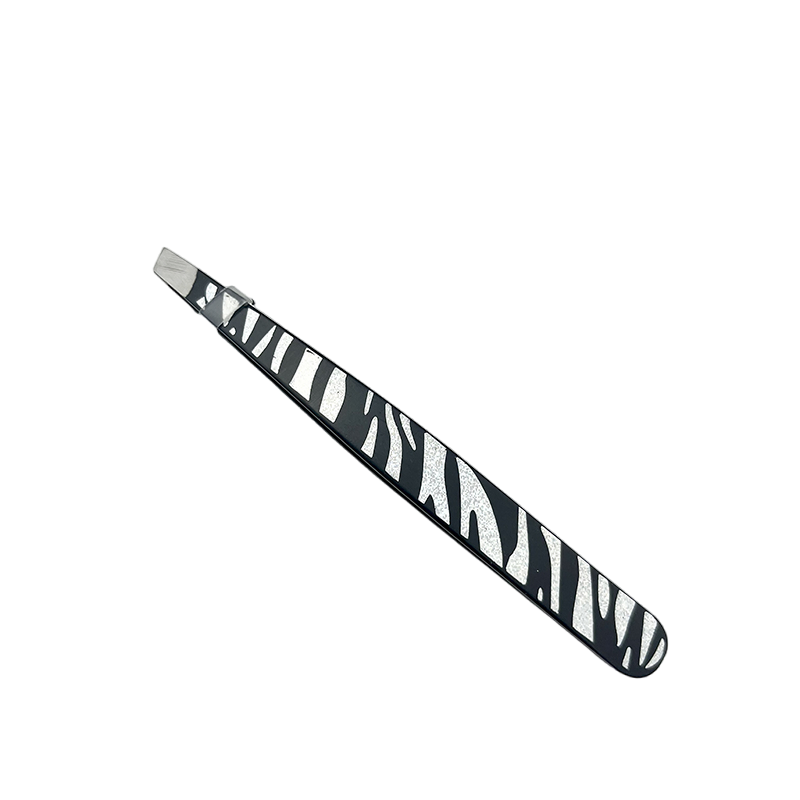 Hot Zebra Designed Eyebrow Clip Tweezer Printed Slanted Tip Hair Puller Shaper Tools Stainless Steel Eyebrow Tweezer