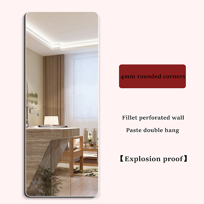 Wall-Mounted Paste Wall-Mounted Self-Adhesive Household Bedroom Fitting Mirror 0006