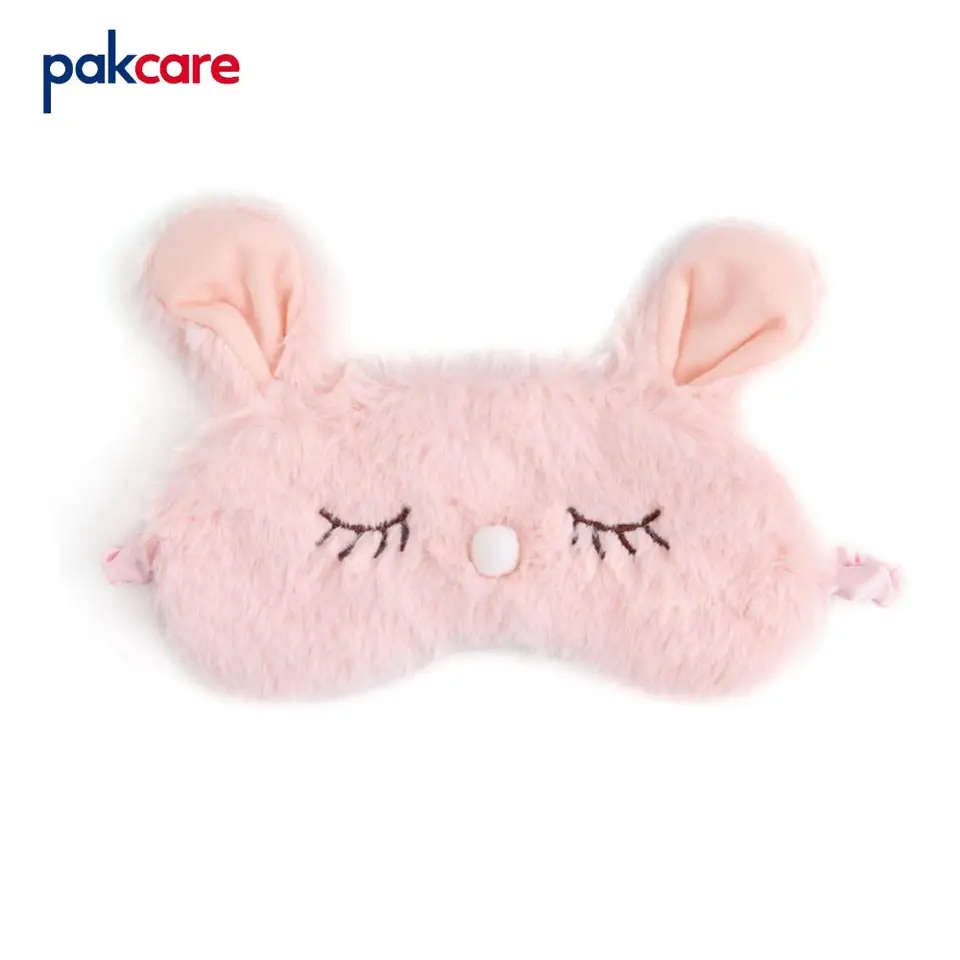 Quality Fur Plush Kids Cute Animal Sleeping Embroidery Pattern Eye Masks