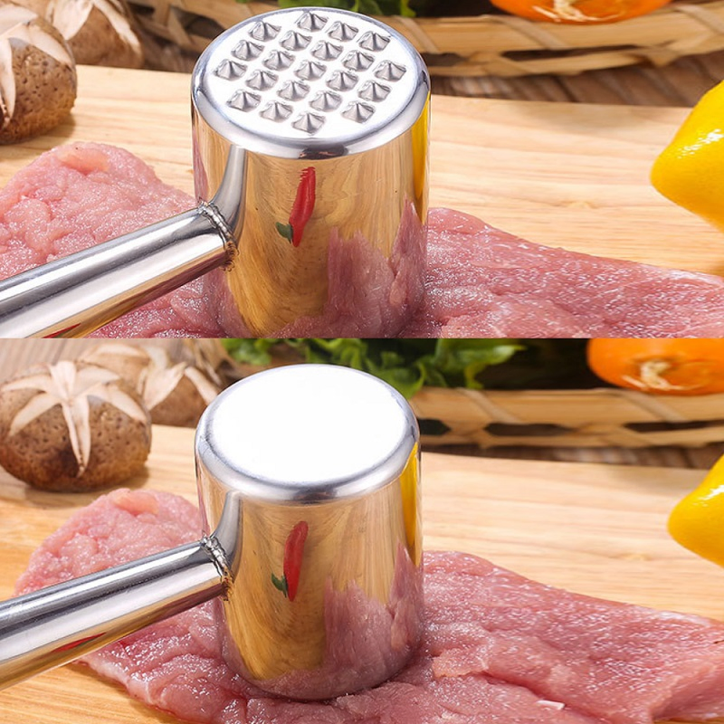 Stainless Steel Kitchen Textured Meat Tenderizer