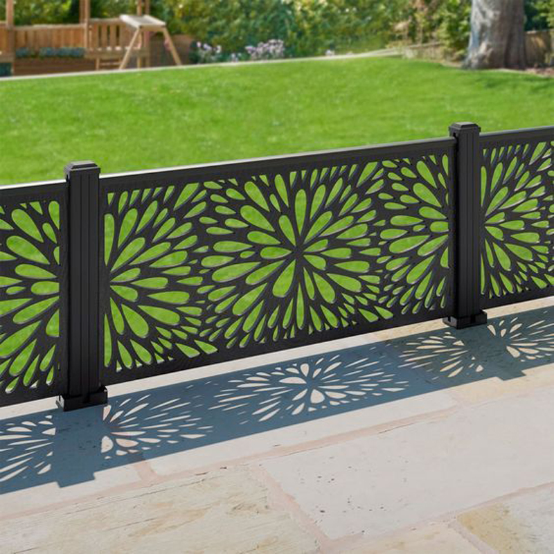 Decorative Fence Garden Borders Outdoor Metal Aluminum Steel Fence Laser Cut Partition