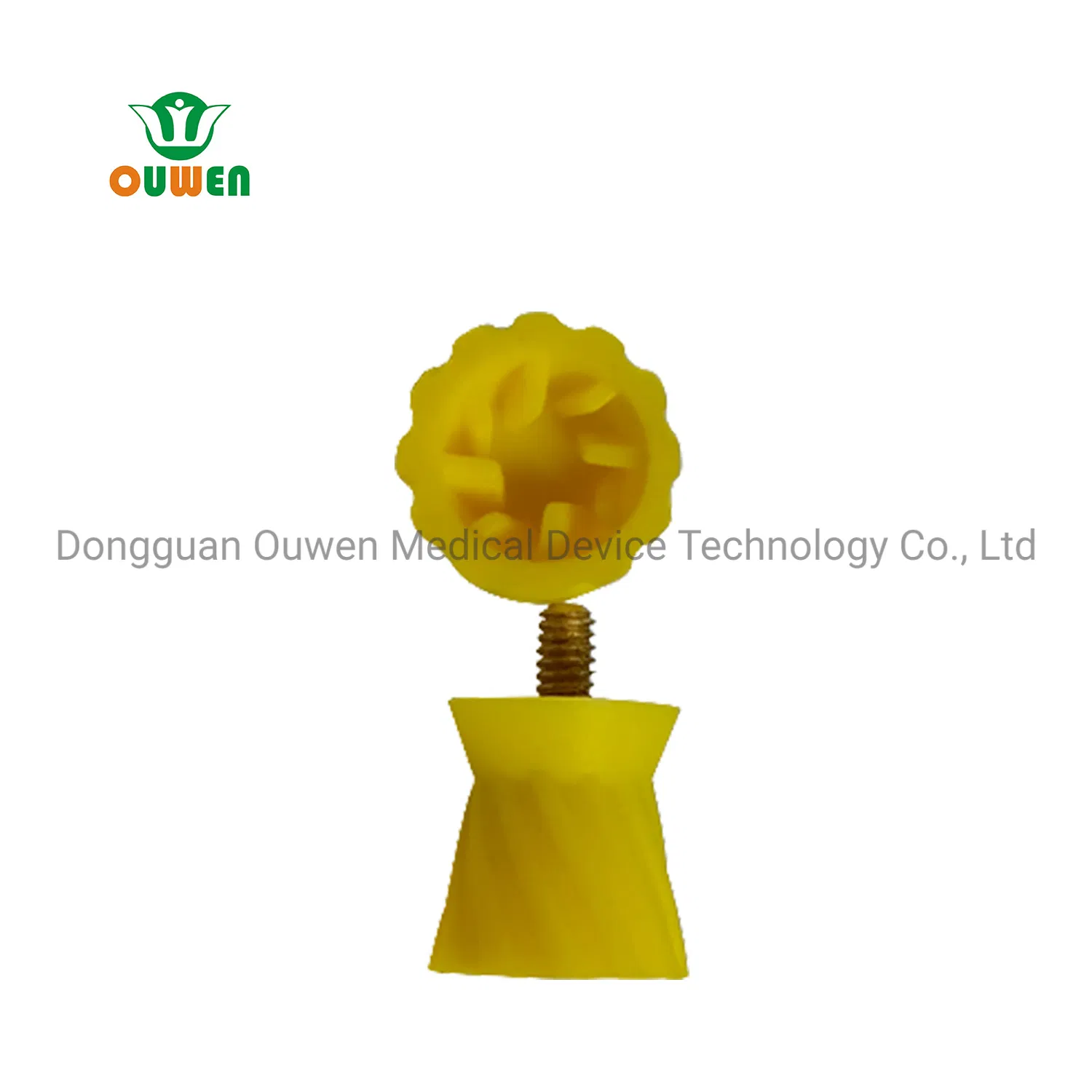 Ouwen ISO13485 CE FDA Certificates Medical Level Class I Silicone Brush Dental Disposable Screw in Type Polishing Cup Prophy Cup