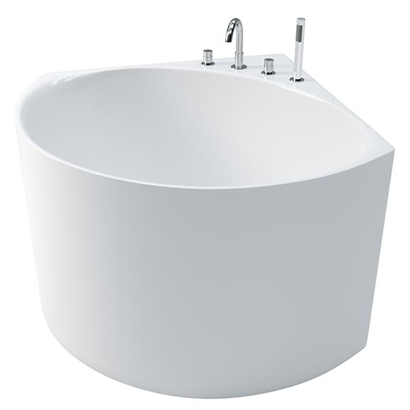 Угловая детская ванночка с краном для маленького санузла