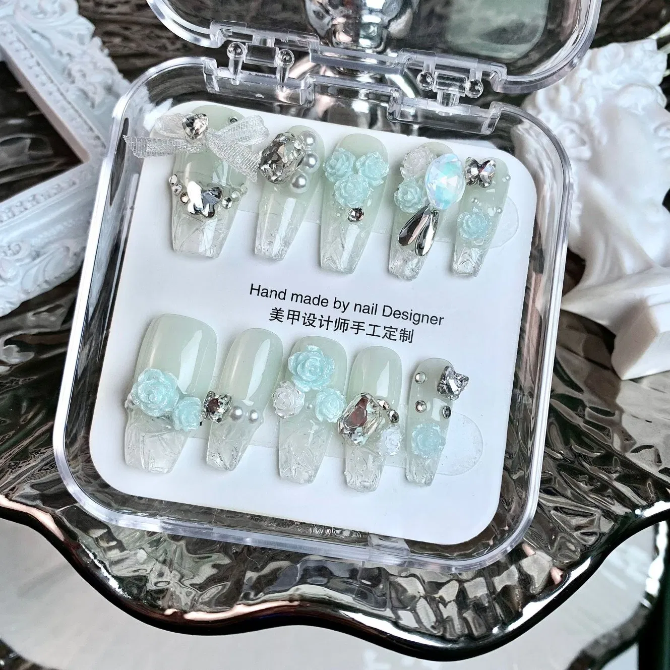 Custom Packing Artificial Nails Supplies Art False Nails Luxury Long Ballerina Press on Nails