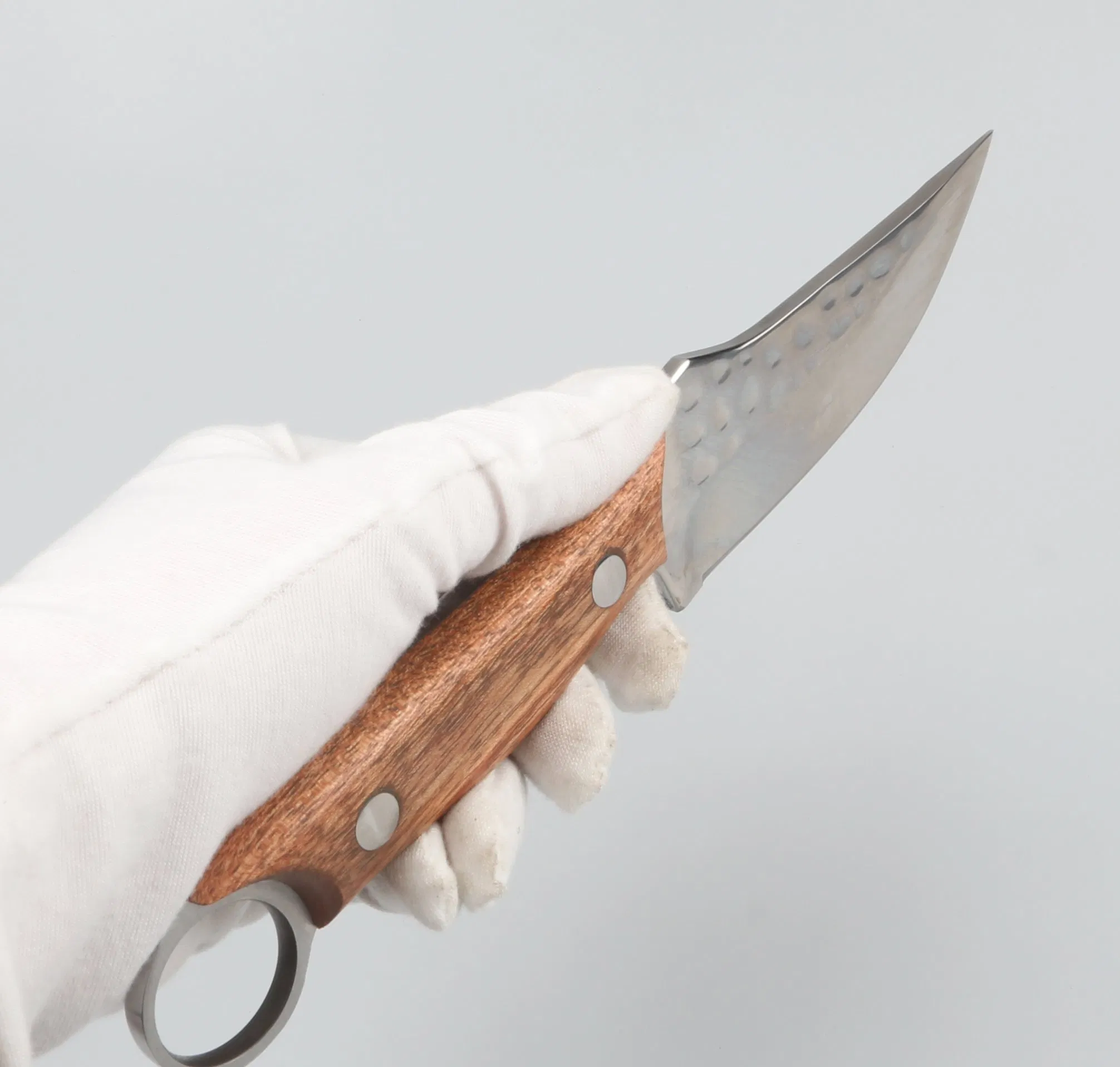 Mirror Finished Stainless Steel Slicer Knife Cleaver Knife Camping Knife with Tail Ring (SE-KA5)