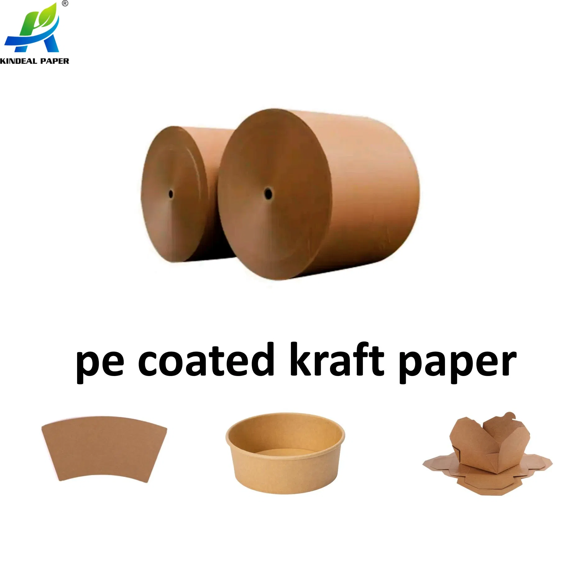 PE Coated Brown Kraft Paper Cup Fans
