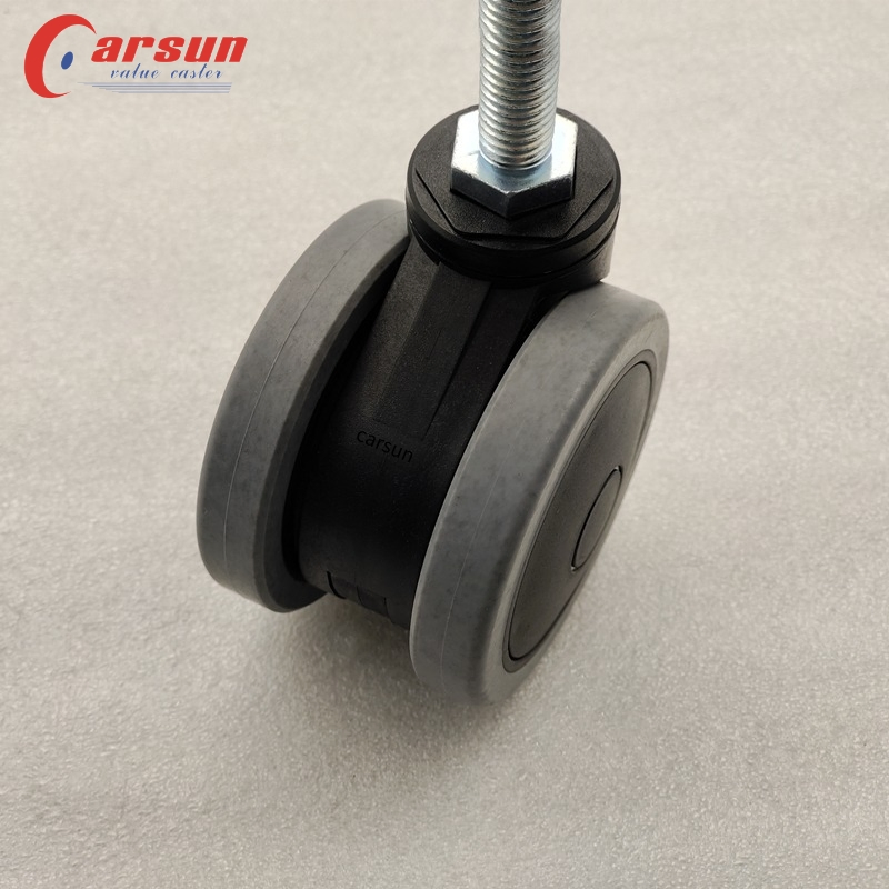 Thread Stem Castors 3 Inch Double Wheel Conductive Medical Casters Special Casters for Hospital Equipment and Instruments