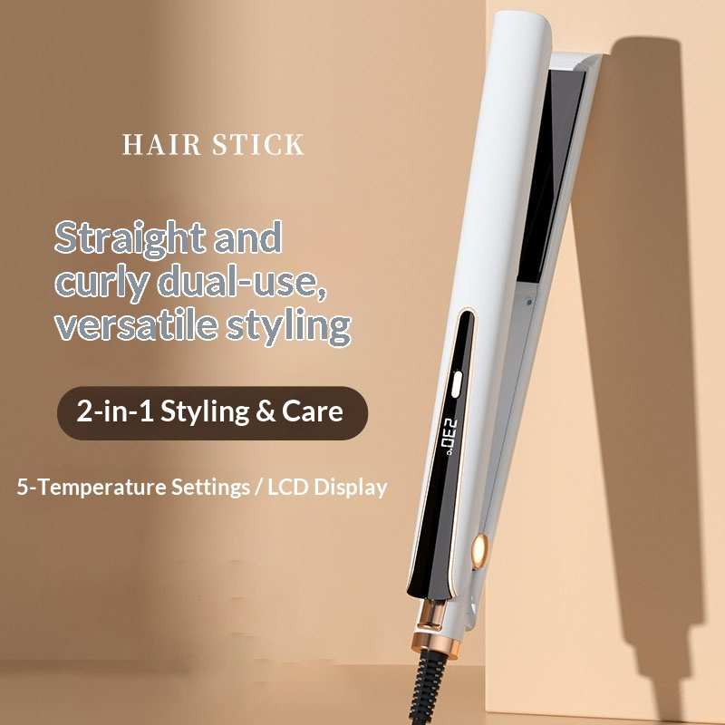 Flat Iron Hair Straightener Hair Straighteners for Women Portable Straightener and Curlers with 30s Heat up, 5 Temp LED Display
