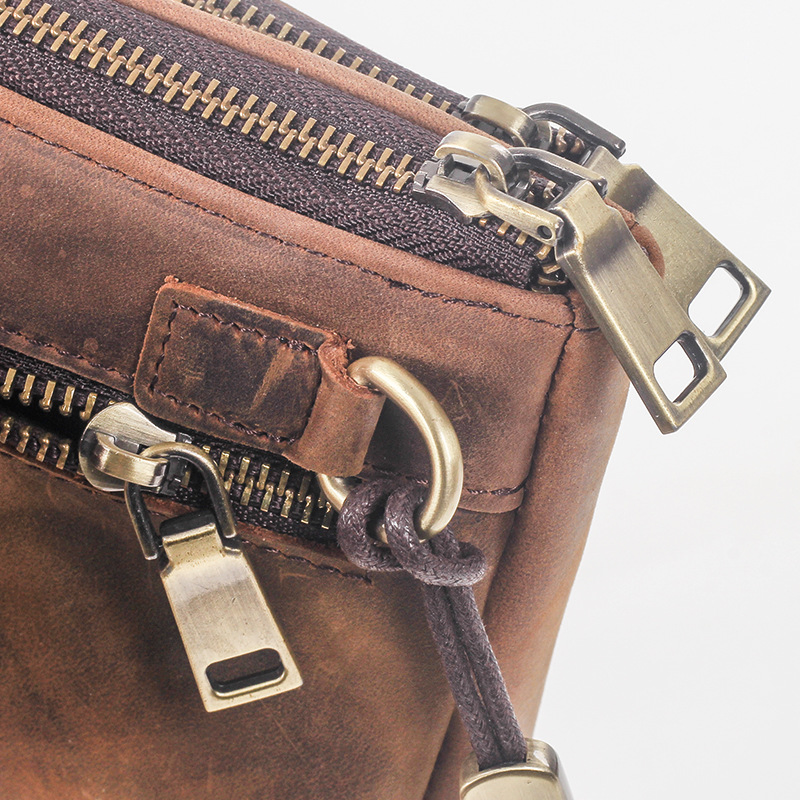 Ga201 Custom Wholesale Rolling Pipe Tobacco Smoking Pouch Bags Holder Storage Shopping Price Empty Smoke Cigar Packing Accessory Zipper Leather Bag