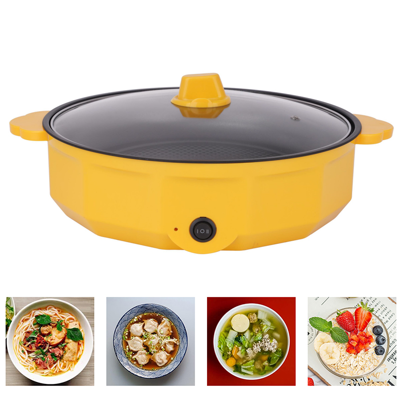 Mini Glass Lid Steamer Multicooker Boil Dry Protection Electric Cooker Pot Soup Maker for Cook Rice and Steamed Bag