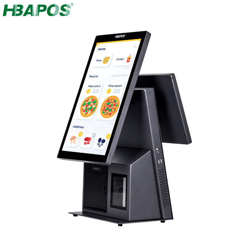 Hbapos Best Seller Q57 Dual Touch Screen Windows POS System Cash Register with Scale for Business Use
