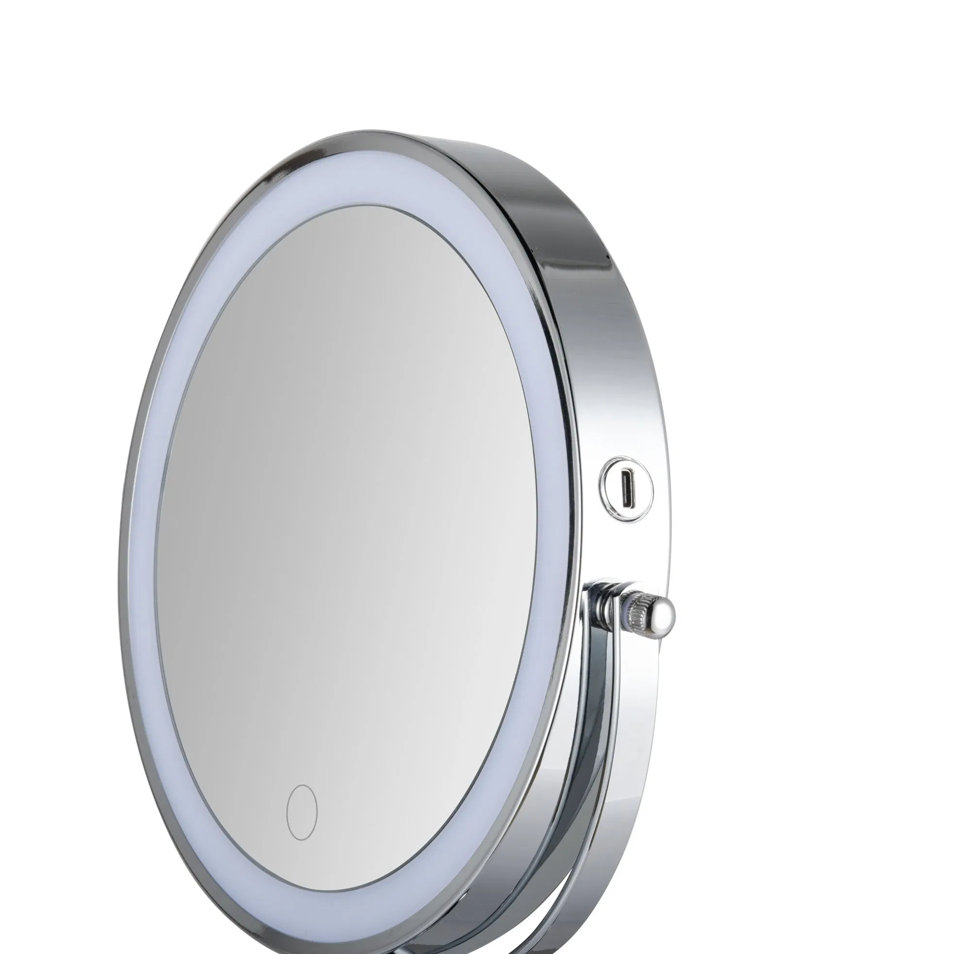 360-Degree Adjustable 10X Cosmetic LED Makeup Table Mirror with Type-C Charging
