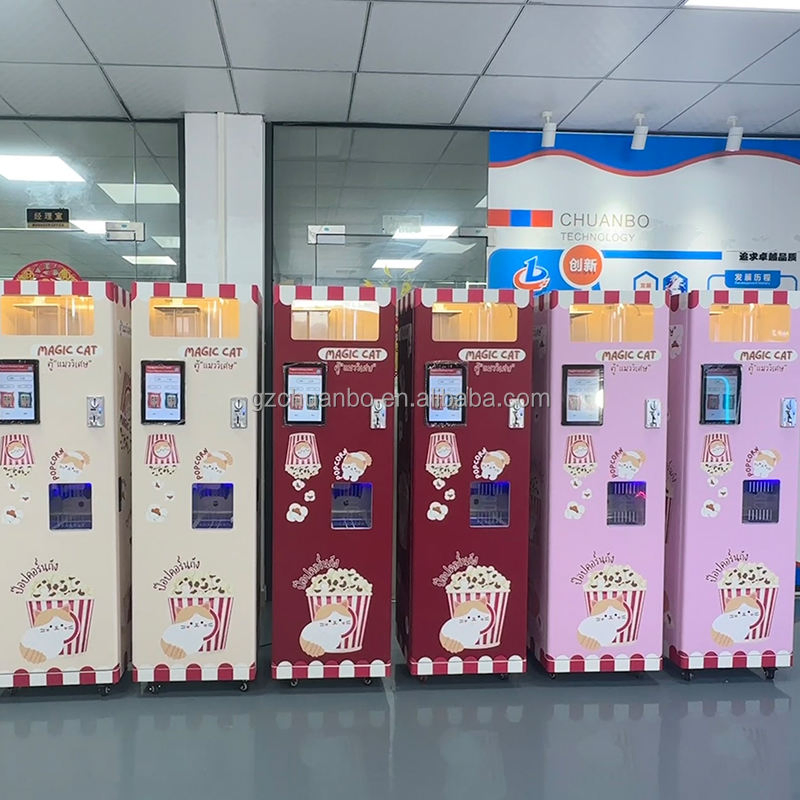 Intelligent Sweet Popcorn Maker Full Automatic Popcorn Vending Machine